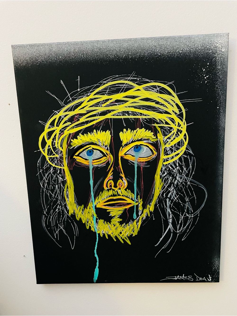 Original-acrylic on canvas-Basquiat style art-neo expressionism-religious art